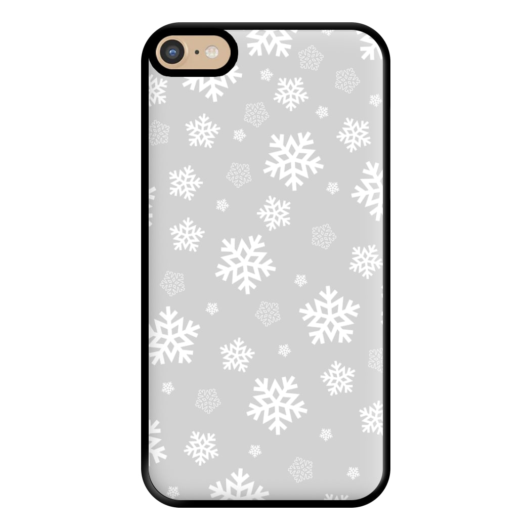 Grey Snowflake Pattern Phone Case for iPhone 6 Plus / 7 Plus / 8 Plus