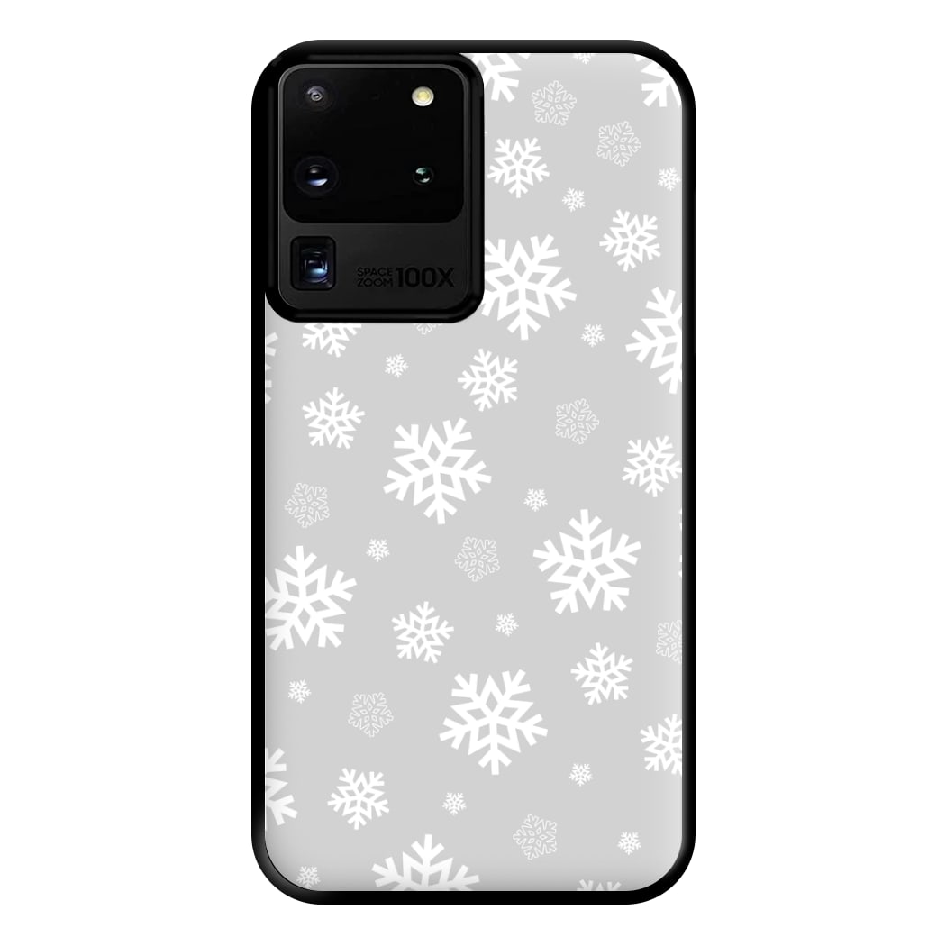 Grey Snowflake Pattern Phone Case for Galaxy S20 Ultra