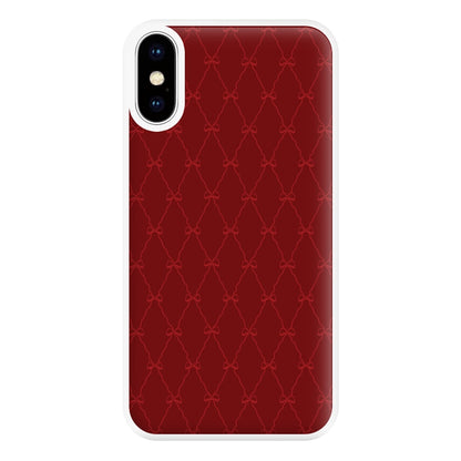 Red Bow Pattern Phone Case for iPhone XS Max