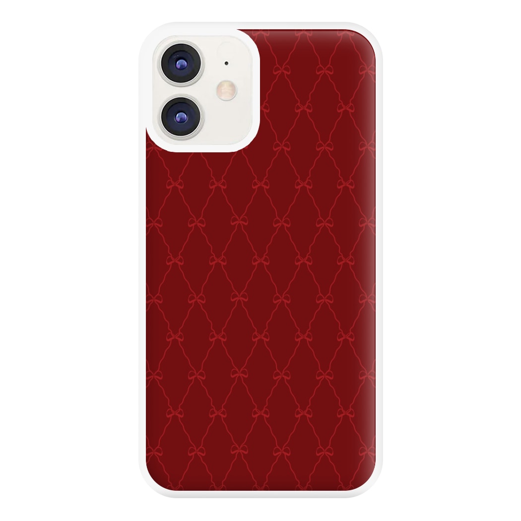 Red Bow Pattern Phone Case for iPhone 12 / 12 Pro