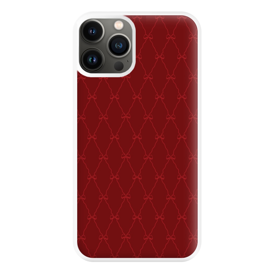 Red Bow Pattern Phone Case for iPhone 13 Pro Max