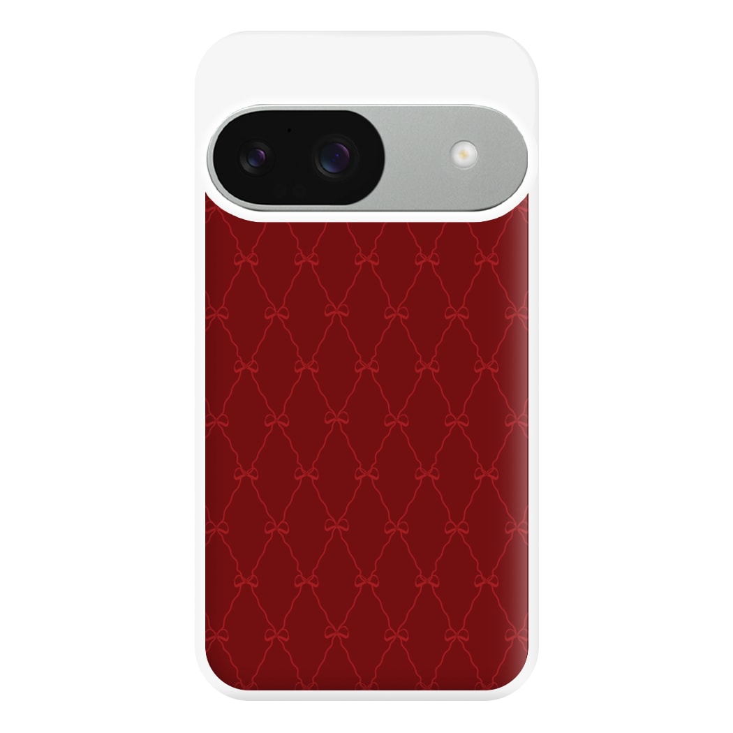 Red Bow Pattern Phone Case for Google Pixel 9 / 9 Pro