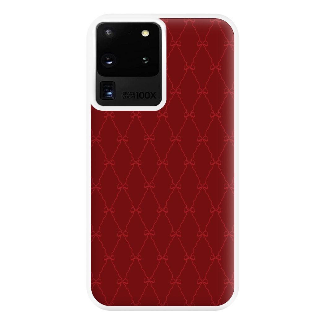 Red Bow Pattern Phone Case for Galaxy S20 Ultra