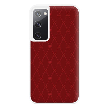 Red Bow Pattern Phone Case for Galaxy S20FE