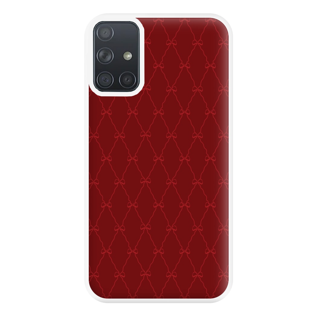 Red Bow Pattern Phone Case for Galaxy A71