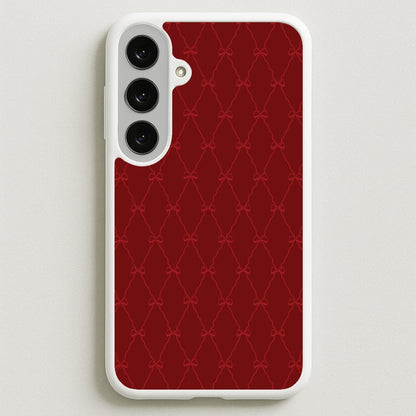 Red Bow Pattern Phone Case for Galaxy S25FE