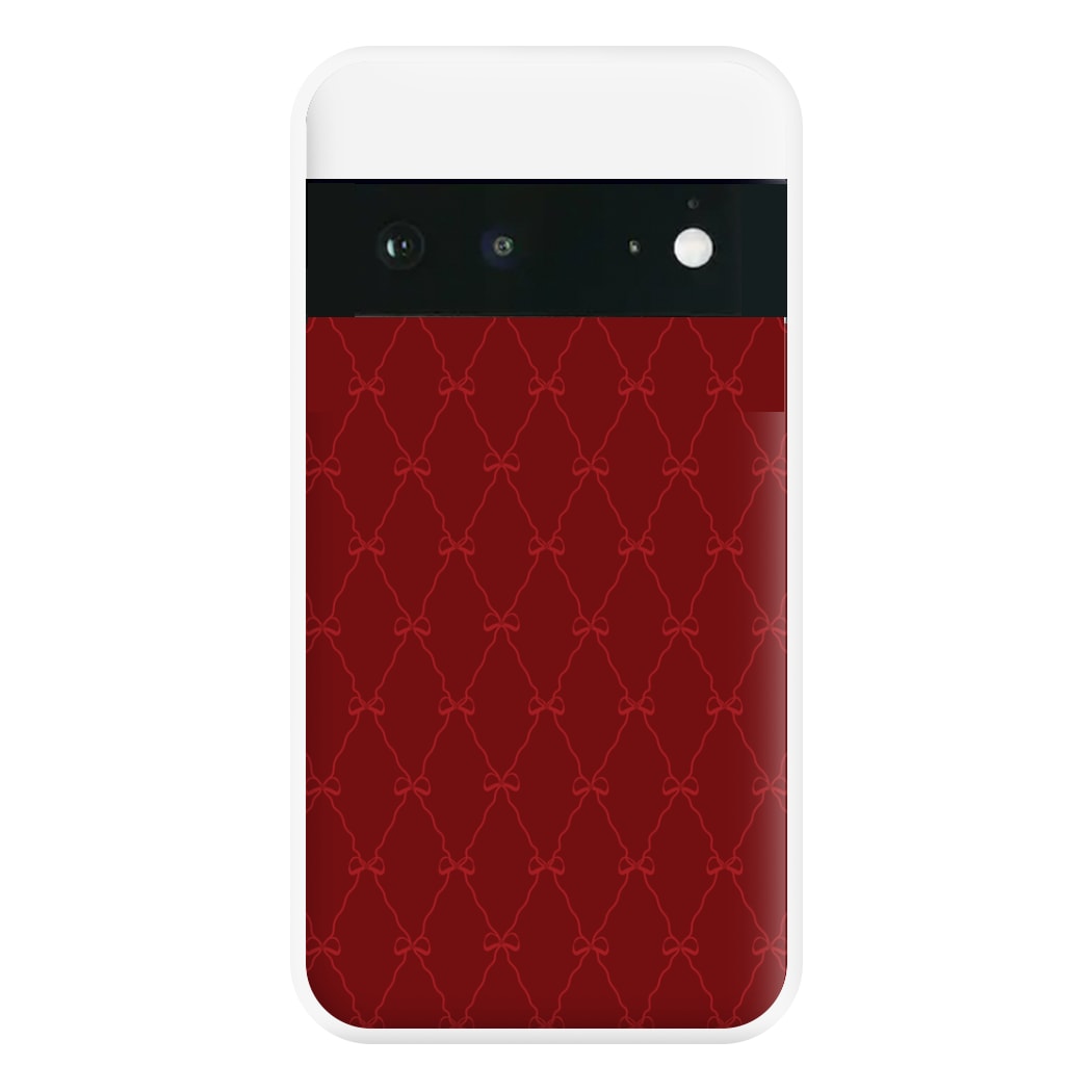 Red Bow Pattern Phone Case for Google Pixel 6a