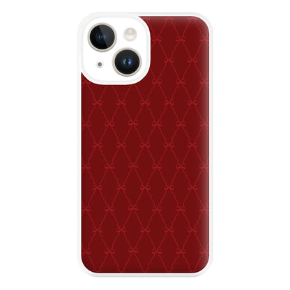 Red Bow Pattern Phone Case for iPhone 14