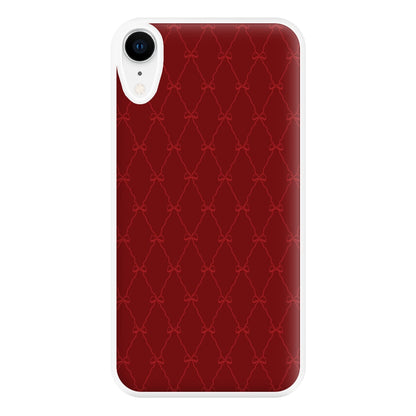 Red Bow Pattern Phone Case for iPhone XR