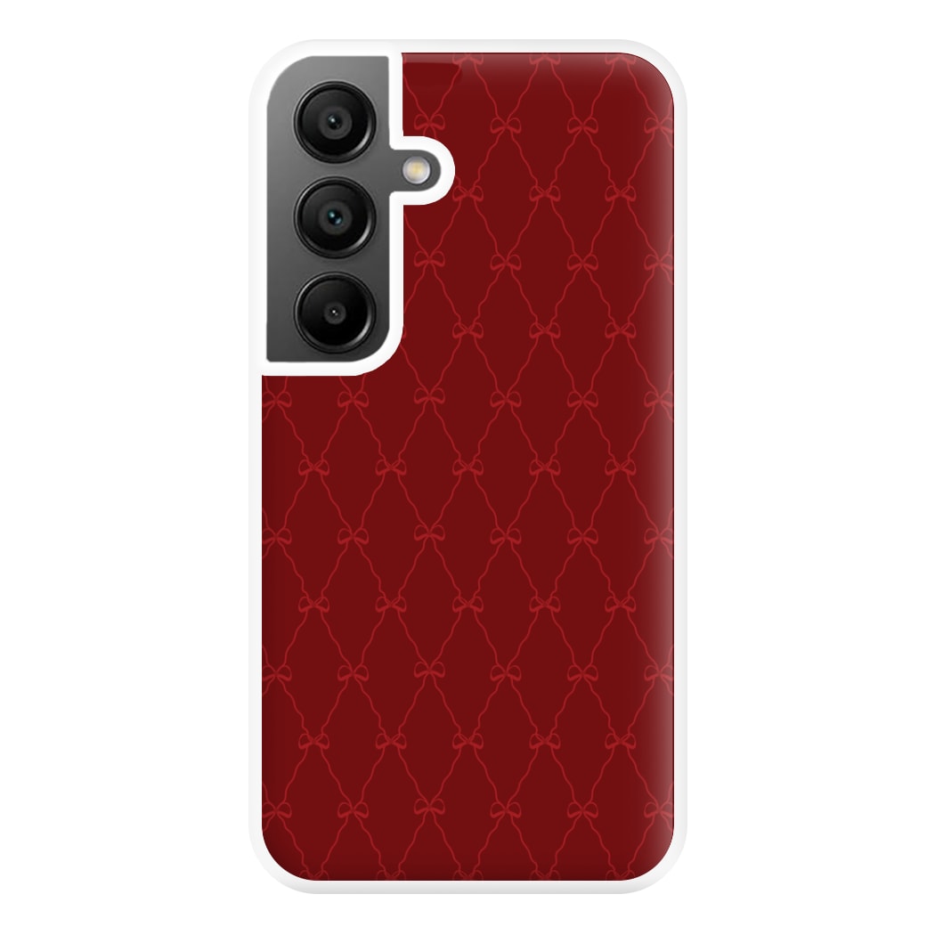 Red Bow Pattern Phone Case for Galaxy A55