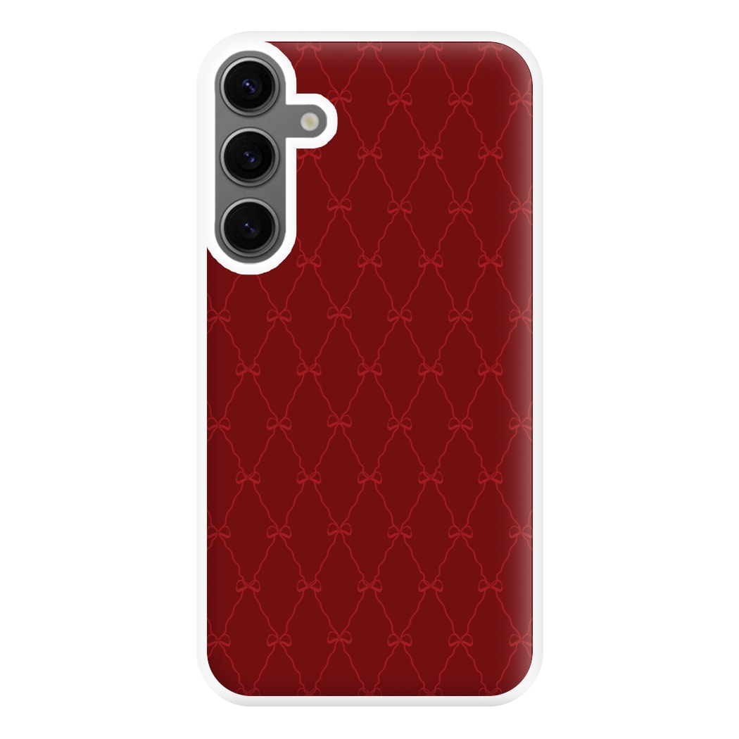 Red Bow Pattern Phone Case for Galaxy S24FE