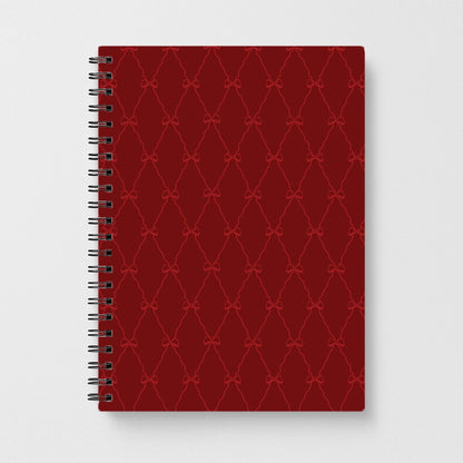 Red Bow Pattern Notebook