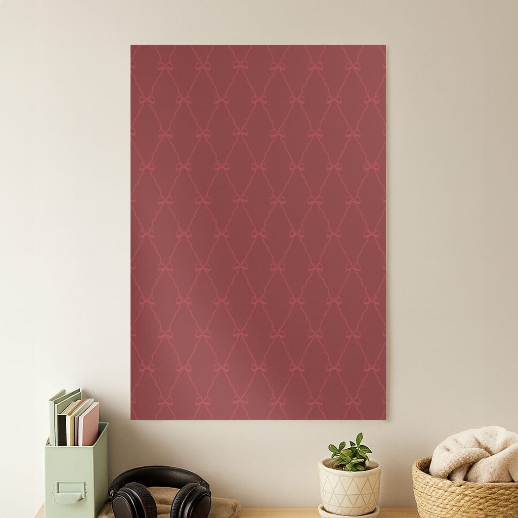 Red Bow Pattern Poster