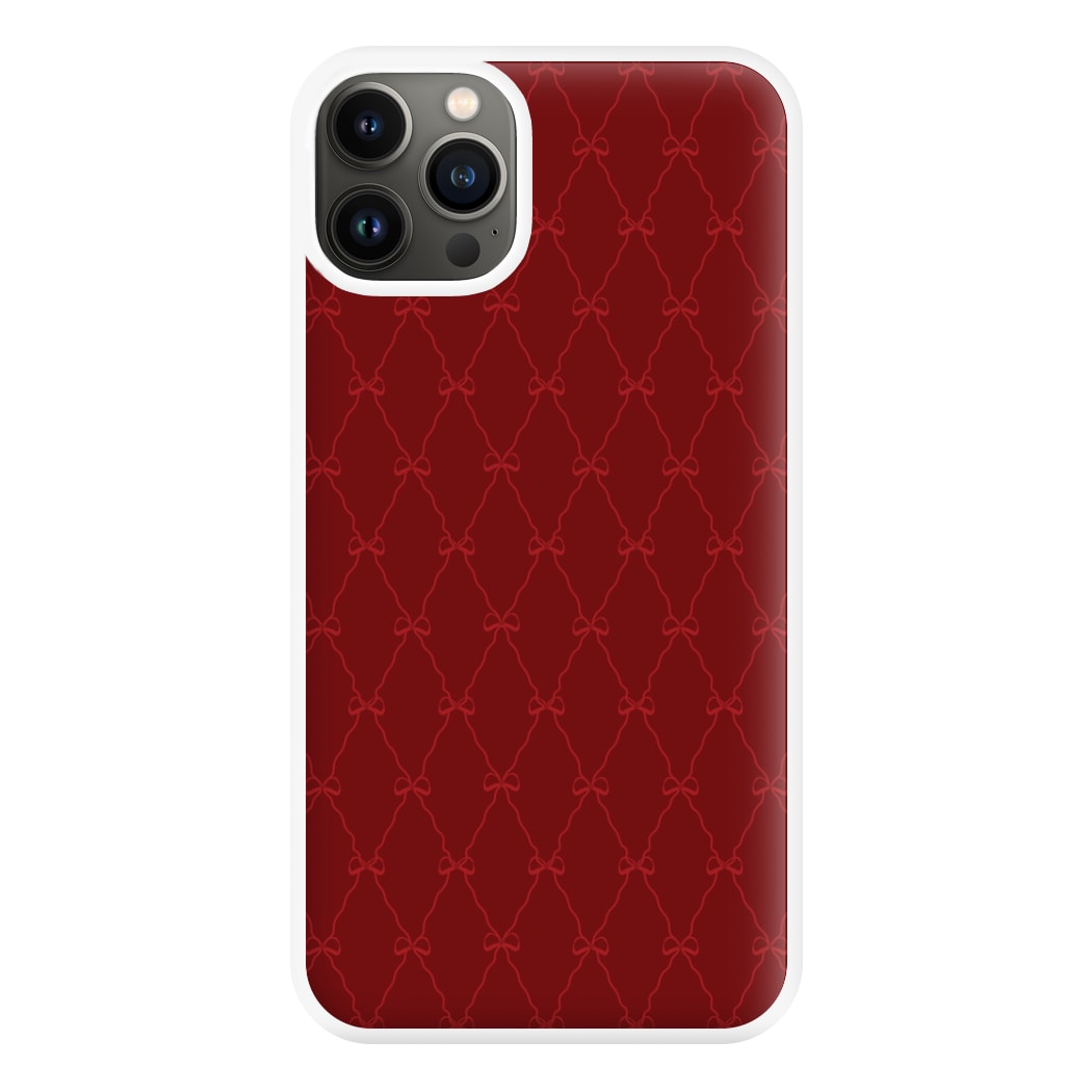 Red Bow Pattern Phone Case for iPhone 13