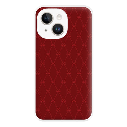 Red Bow Pattern Phone Case for iPhone 14 Plus