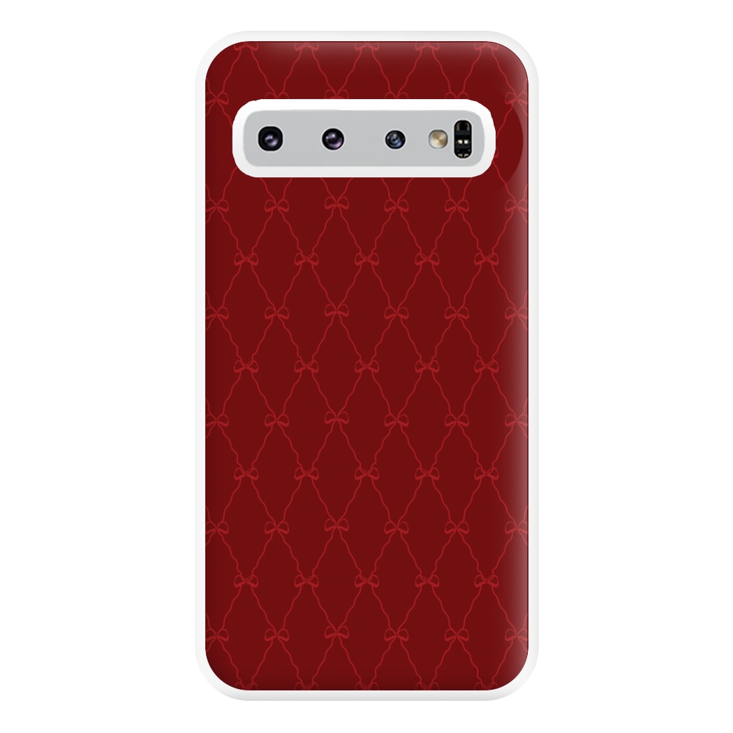 Red Bow Pattern Phone Case for Galaxy S10 Plus