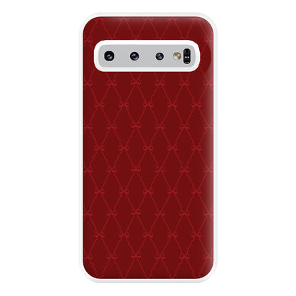 Red Bow Pattern Phone Case for Galaxy S10 Plus