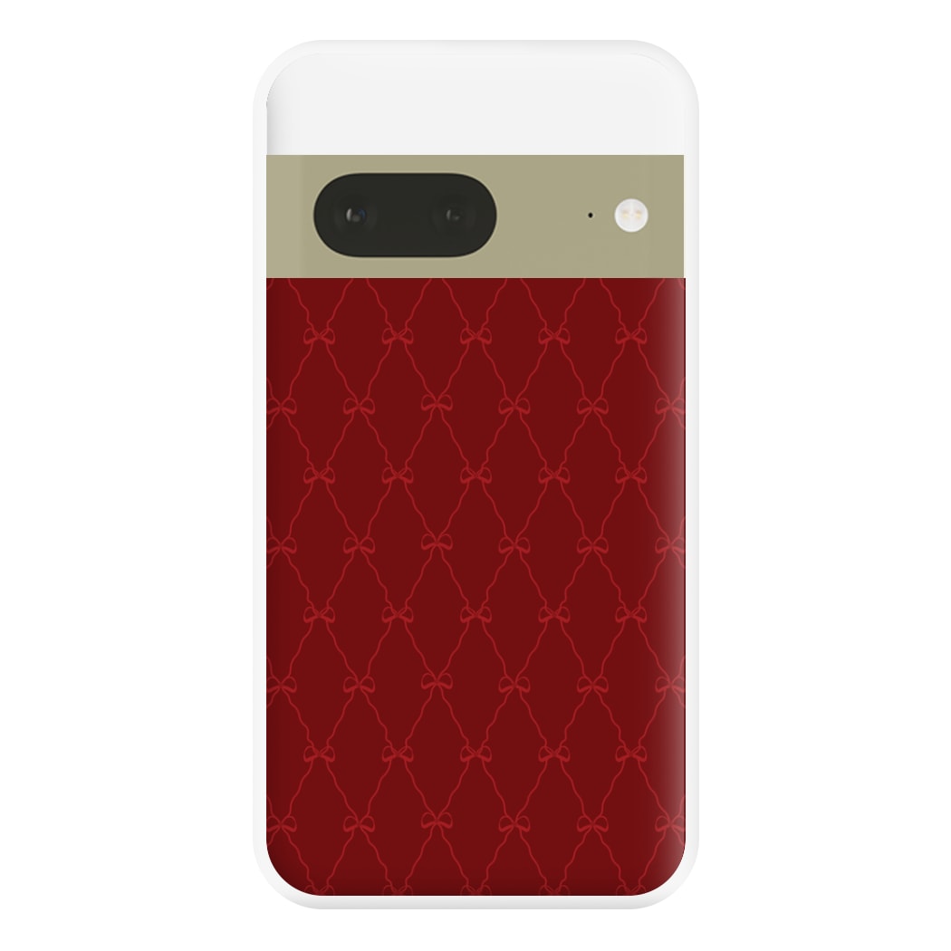 Red Bow Pattern Phone Case for Google Pixel 7a