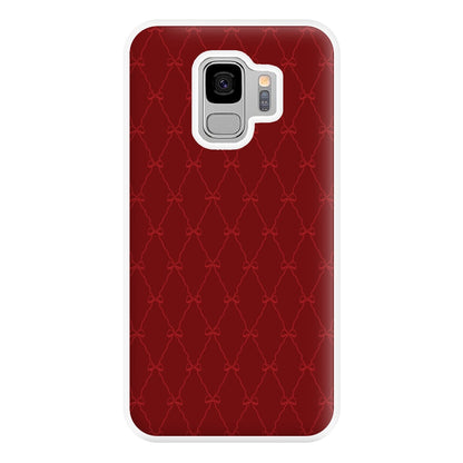 Red Bow Pattern Phone Case for Galaxy S9 Plus