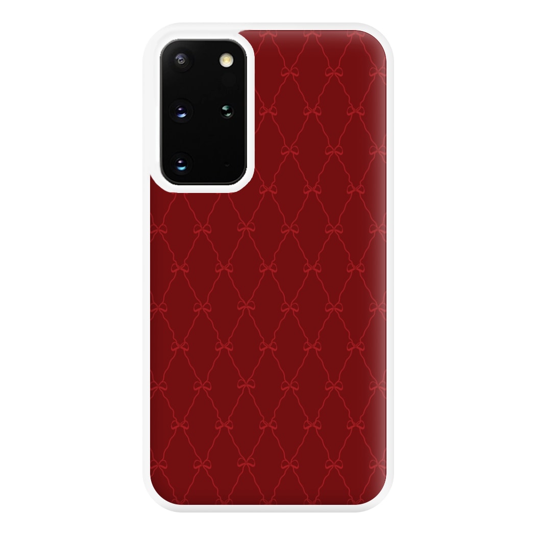 Red Bow Pattern Phone Case for Galaxy S20 Plus