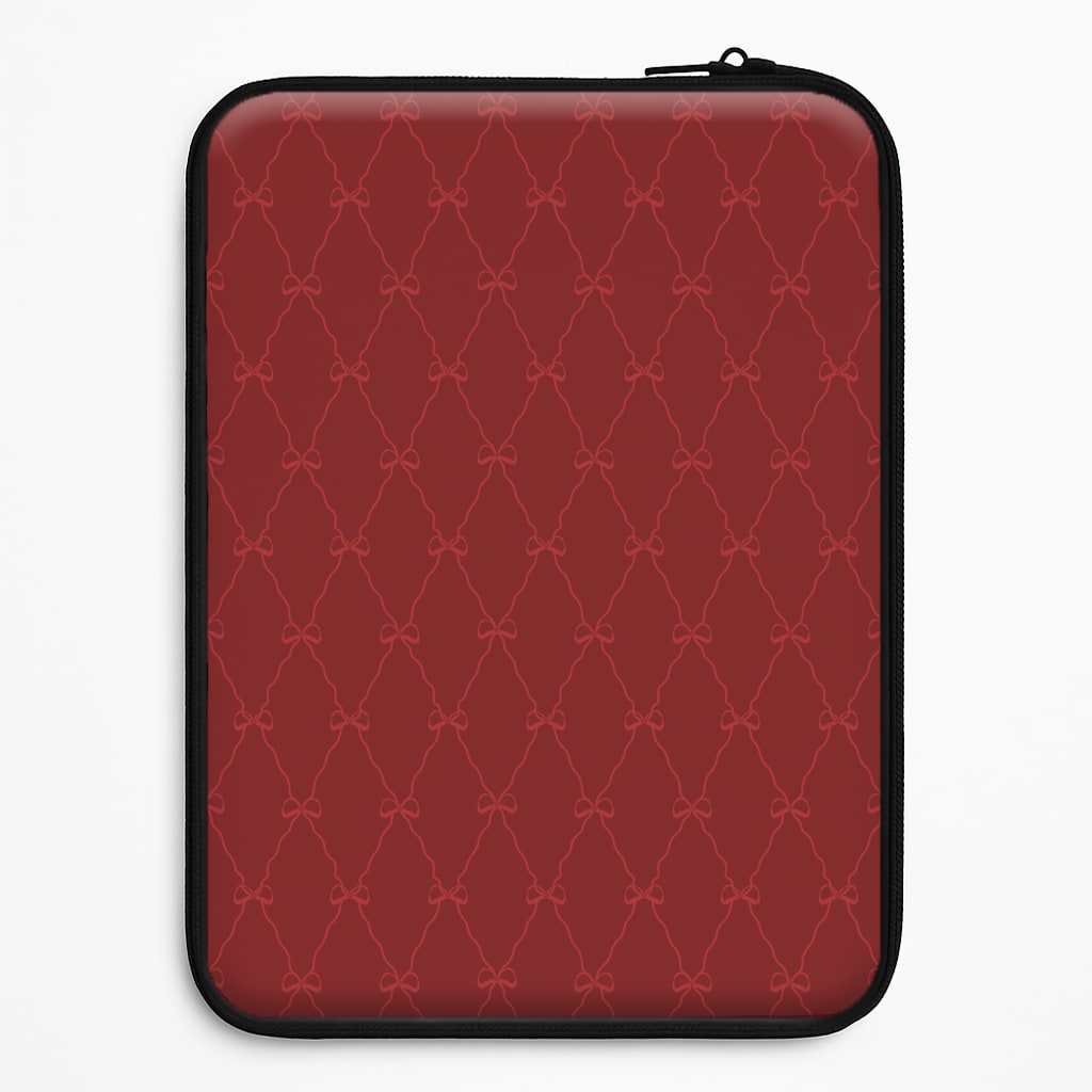 Red Bow Pattern Laptop Sleeve