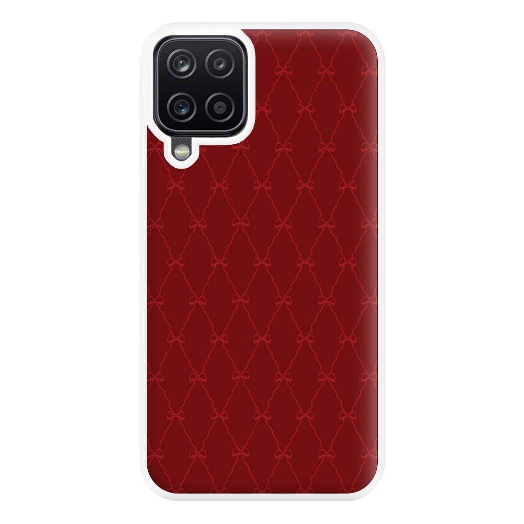 Red Bow Pattern Phone Case for Galaxy A12