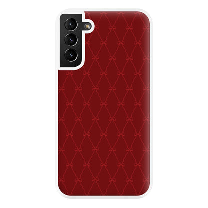 Red Bow Pattern Phone Case for Galaxy S21 Plus