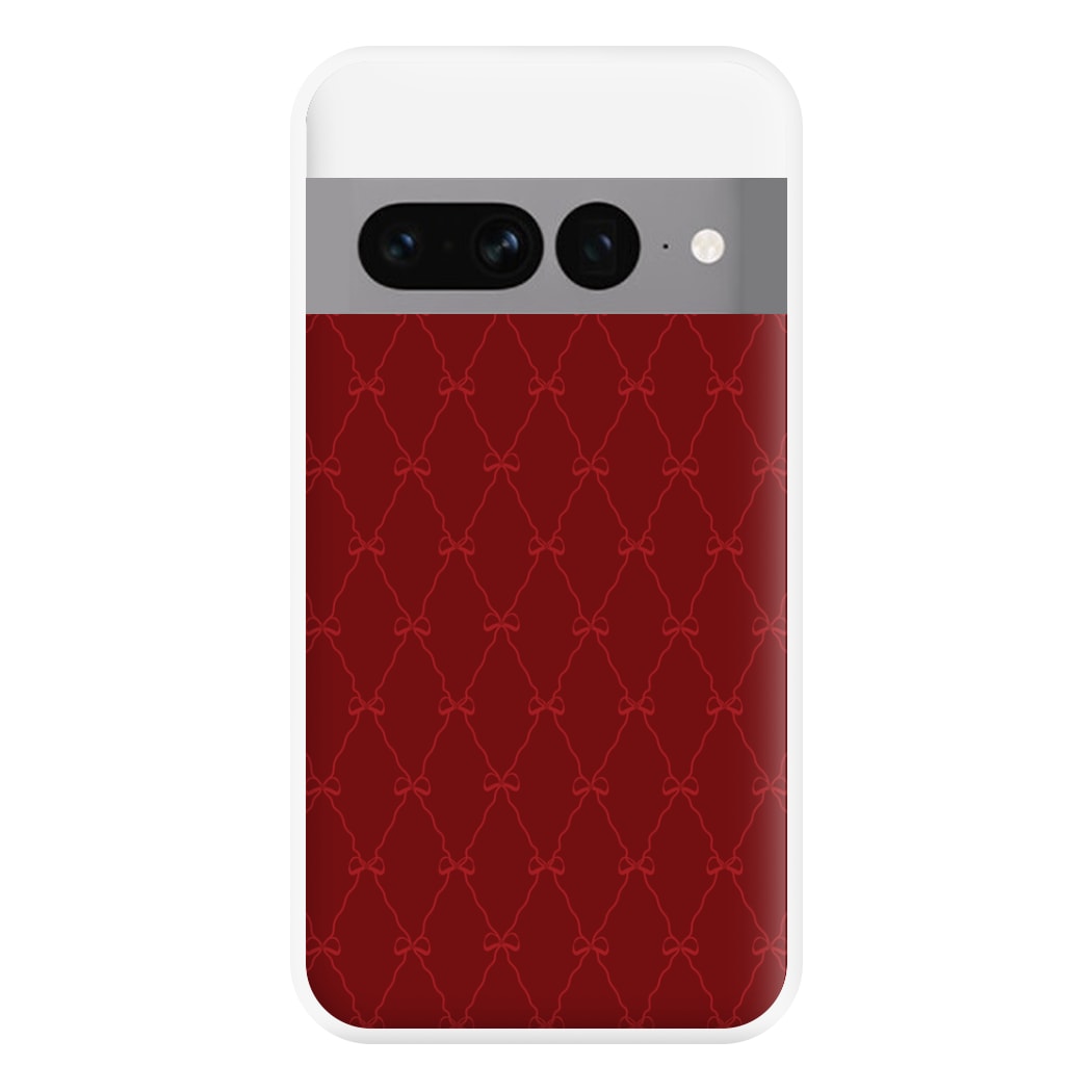 Red Bow Pattern Phone Case for Google Pixel 7 Pro