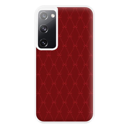 Red Bow Pattern Phone Case for Galaxy S20