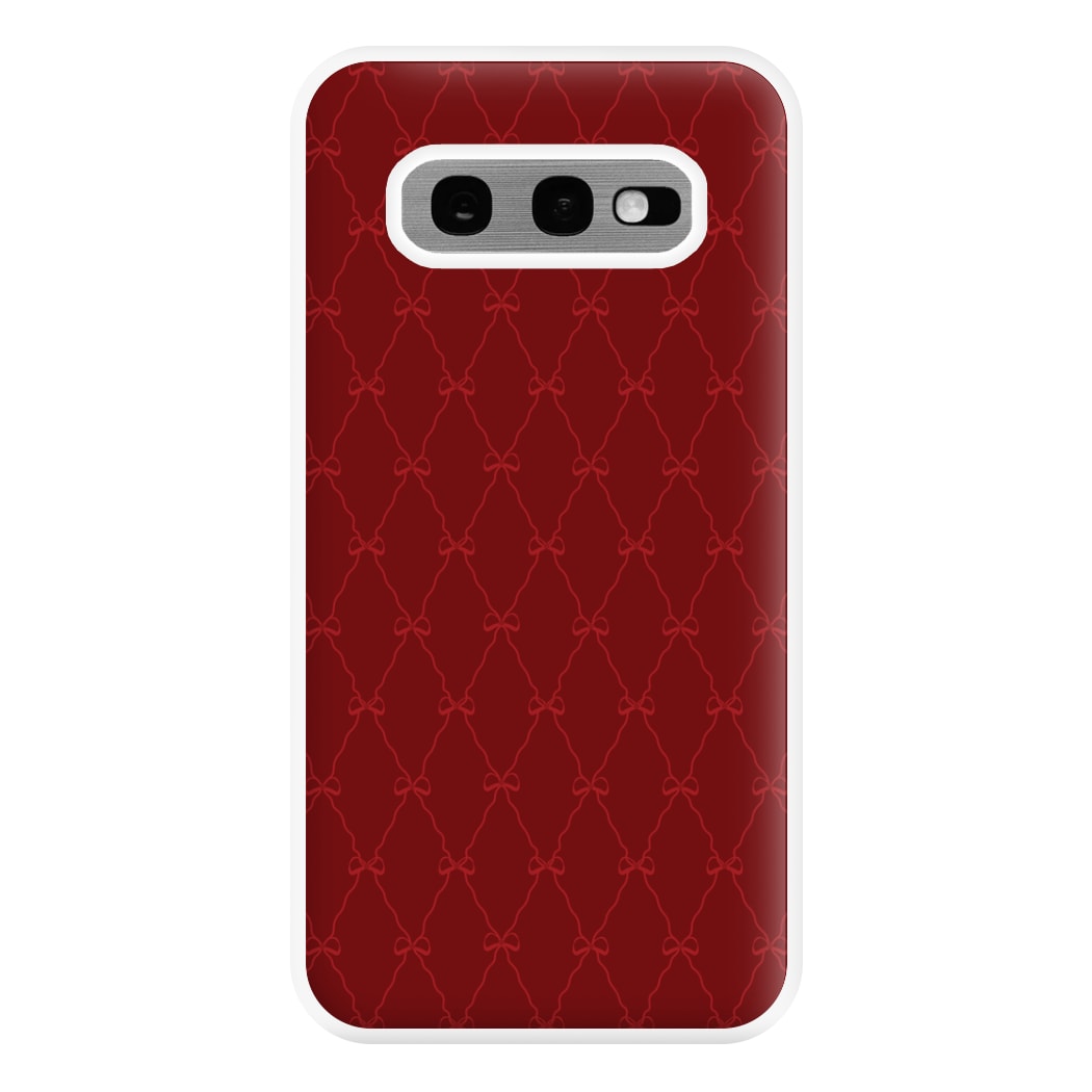 Red Bow Pattern Phone Case for Galaxy S10e