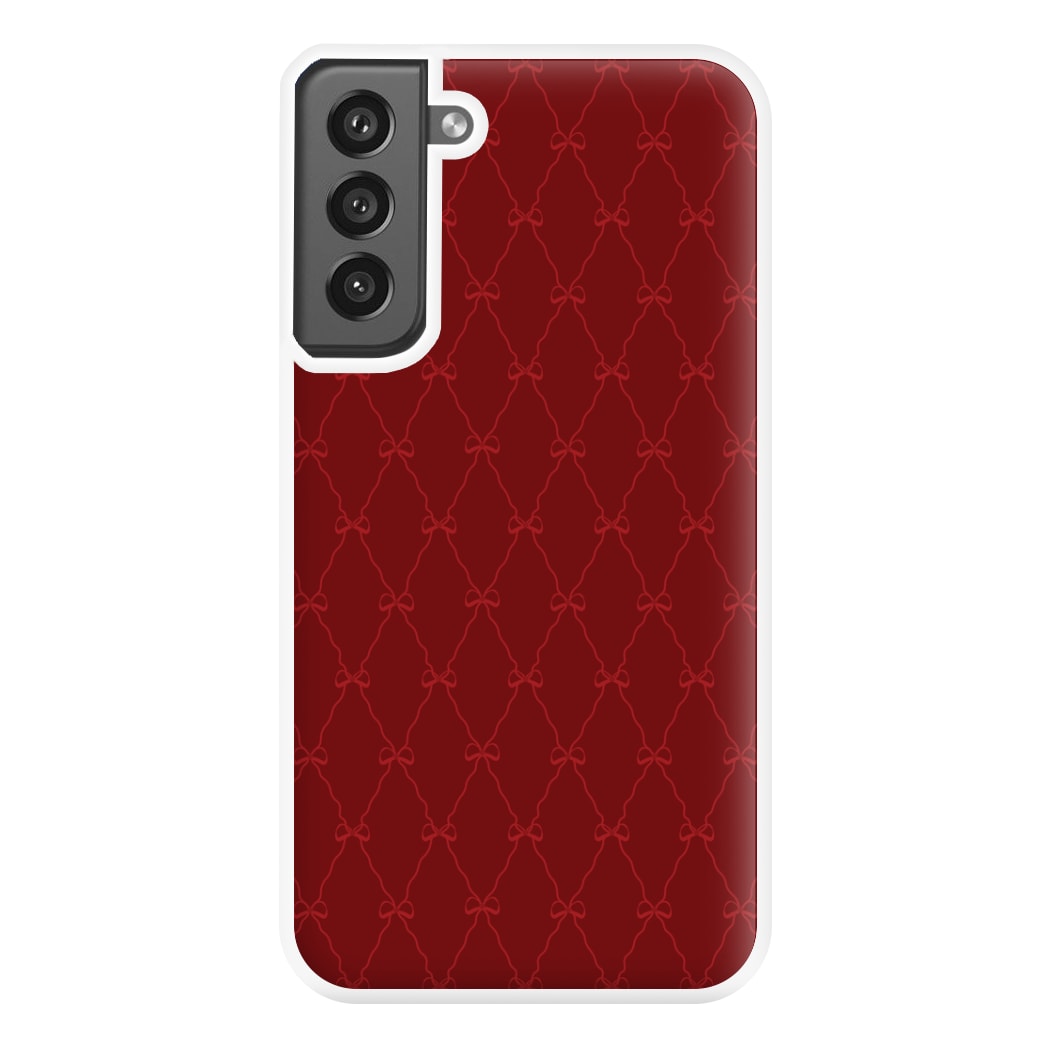 Red Bow Pattern Phone Case for Galaxy S21FE