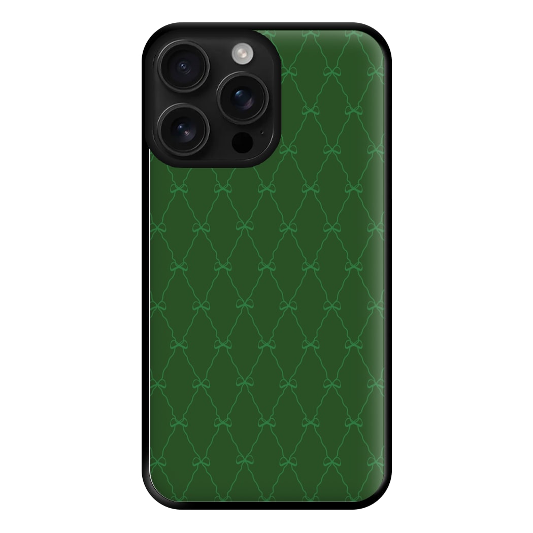 Green Bow Pattern Phone Case