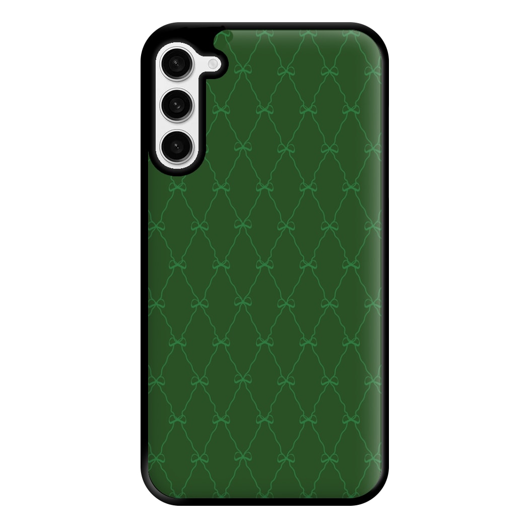 Green Bow Pattern Phone Case for Galaxy S23 Plus