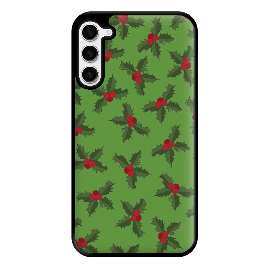 Holly Pattern Phone Case for Galaxy S23 Plus