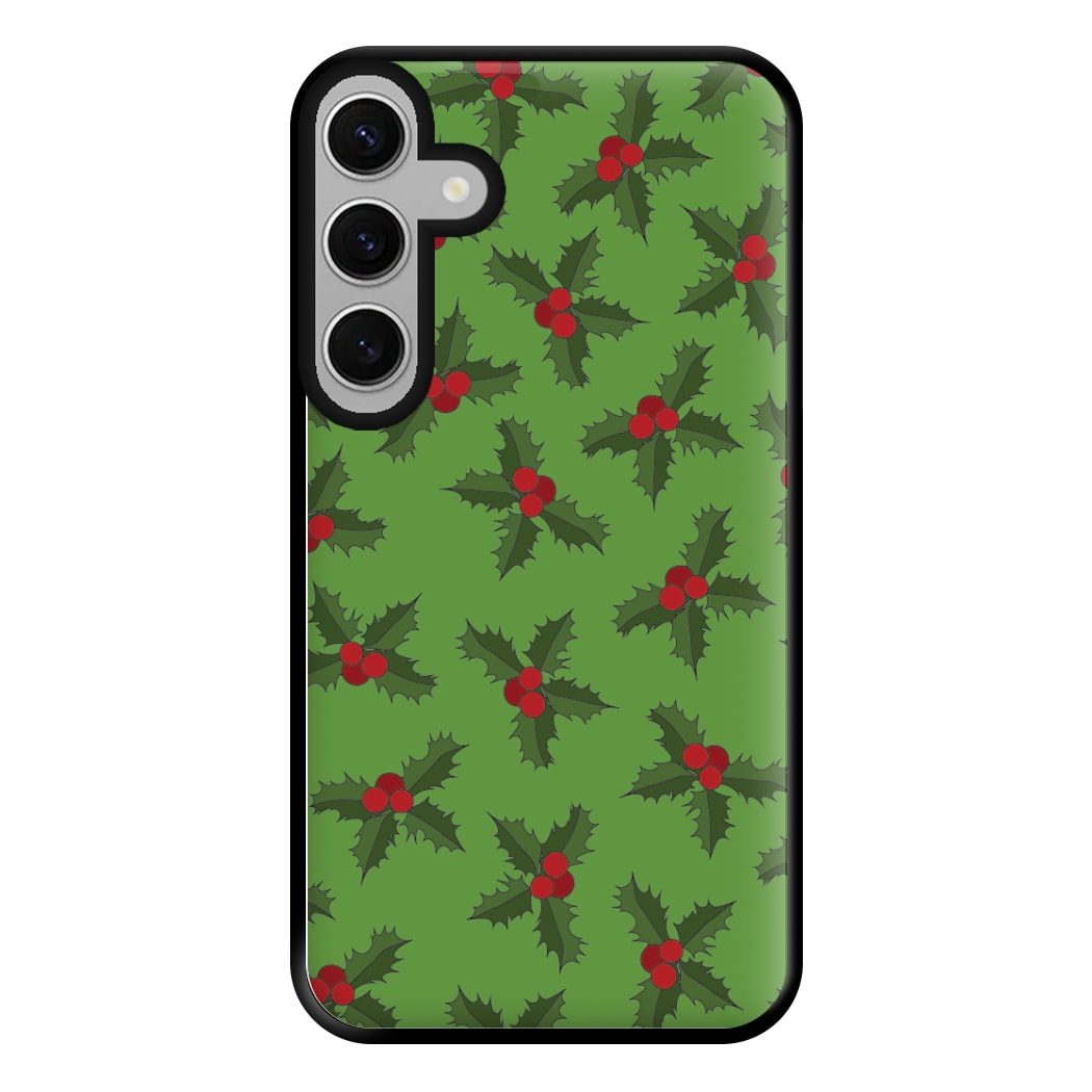 Holly Pattern Phone Case for Galaxy S24FE