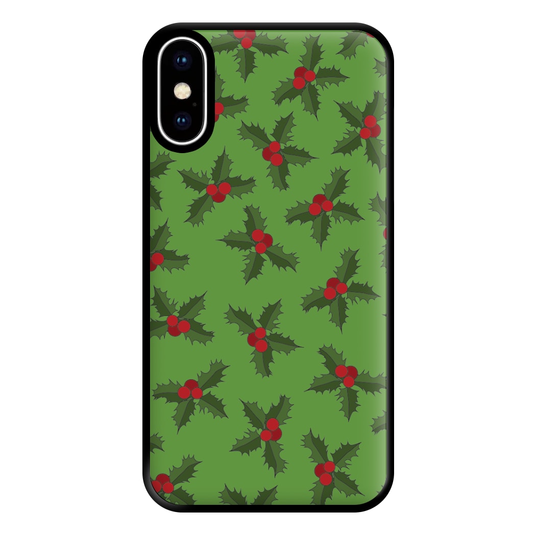 Holly Pattern Phone Case for iPhone XS Max