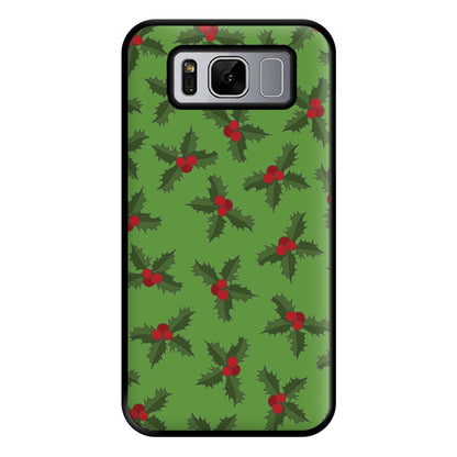 Holly Pattern Phone Case for Galaxy S8 Plus