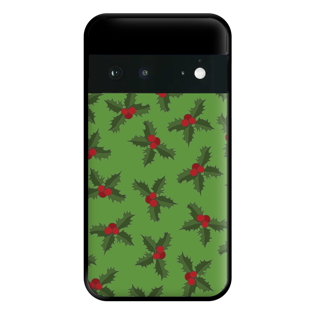 Holly Pattern Phone Case for Google Pixel 6a