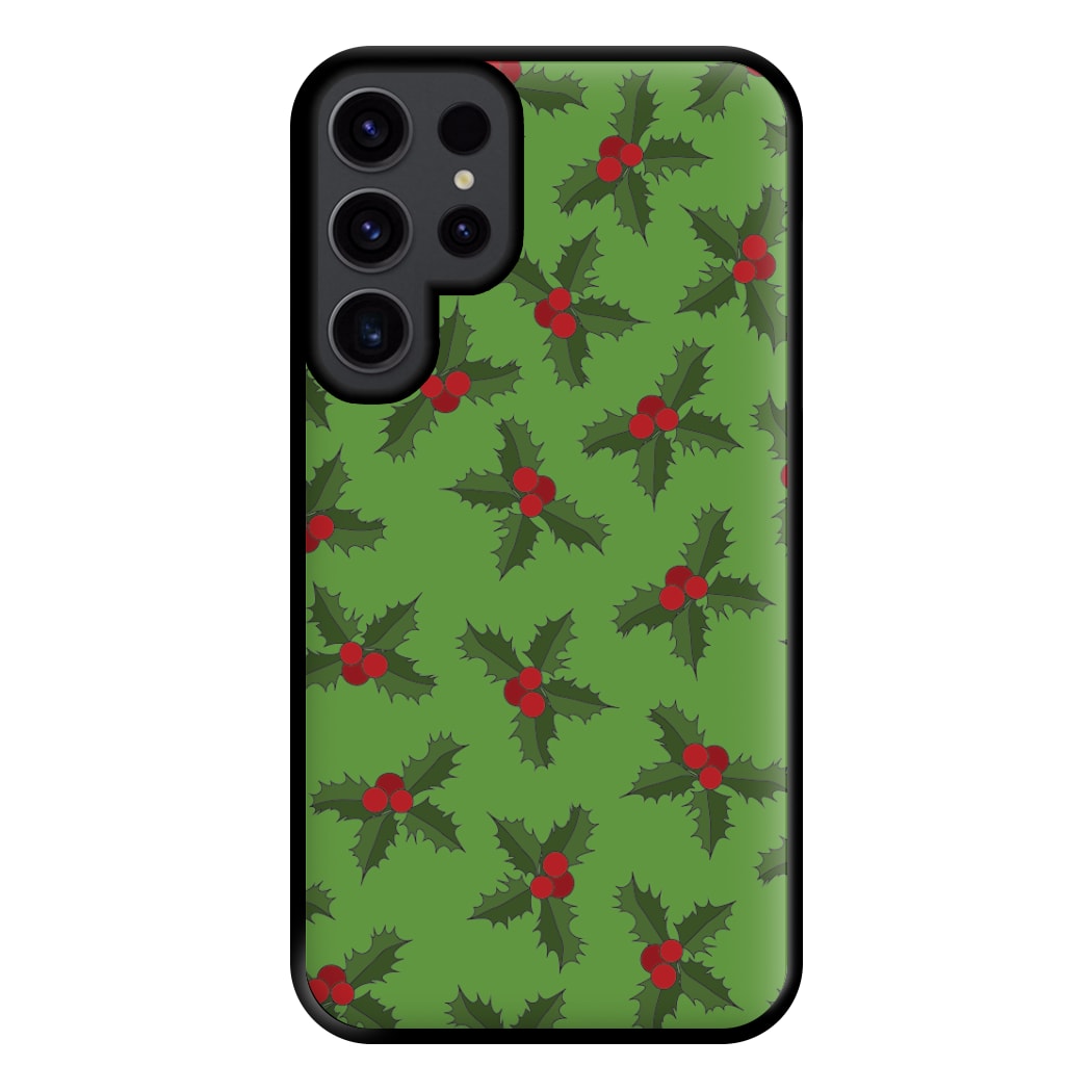 Holly Pattern Phone Case for Galaxy S23 Ultra