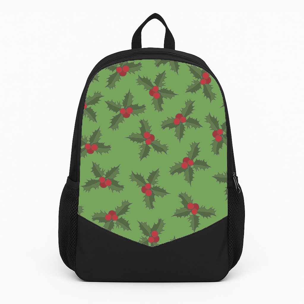Holly Pattern Large Backpack