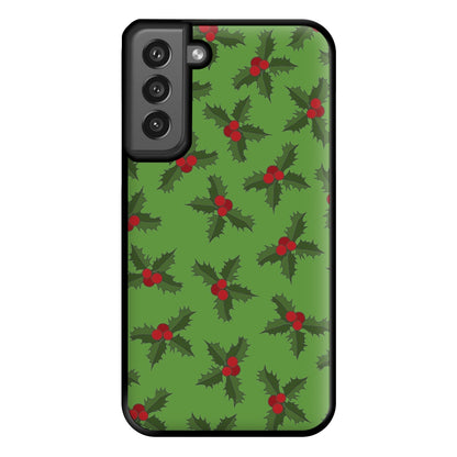 Holly Pattern Phone Case for Galaxy S21FE