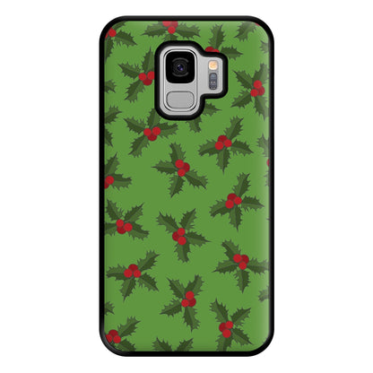 Holly Pattern Phone Case for Galaxy S9 Plus