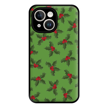 Holly Pattern Phone Case for iPhone 14 Plus