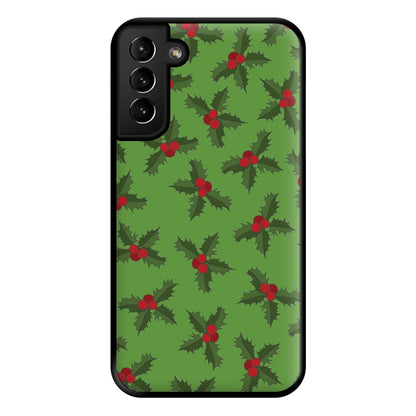 Holly Pattern Phone Case for Galaxy S21 Plus