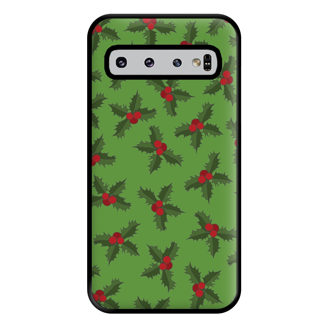 Holly Pattern Phone Case for Galaxy S10 Plus