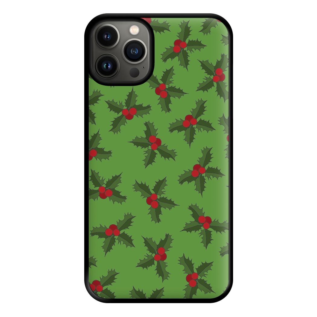 Holly Pattern Phone Case for iPhone 13