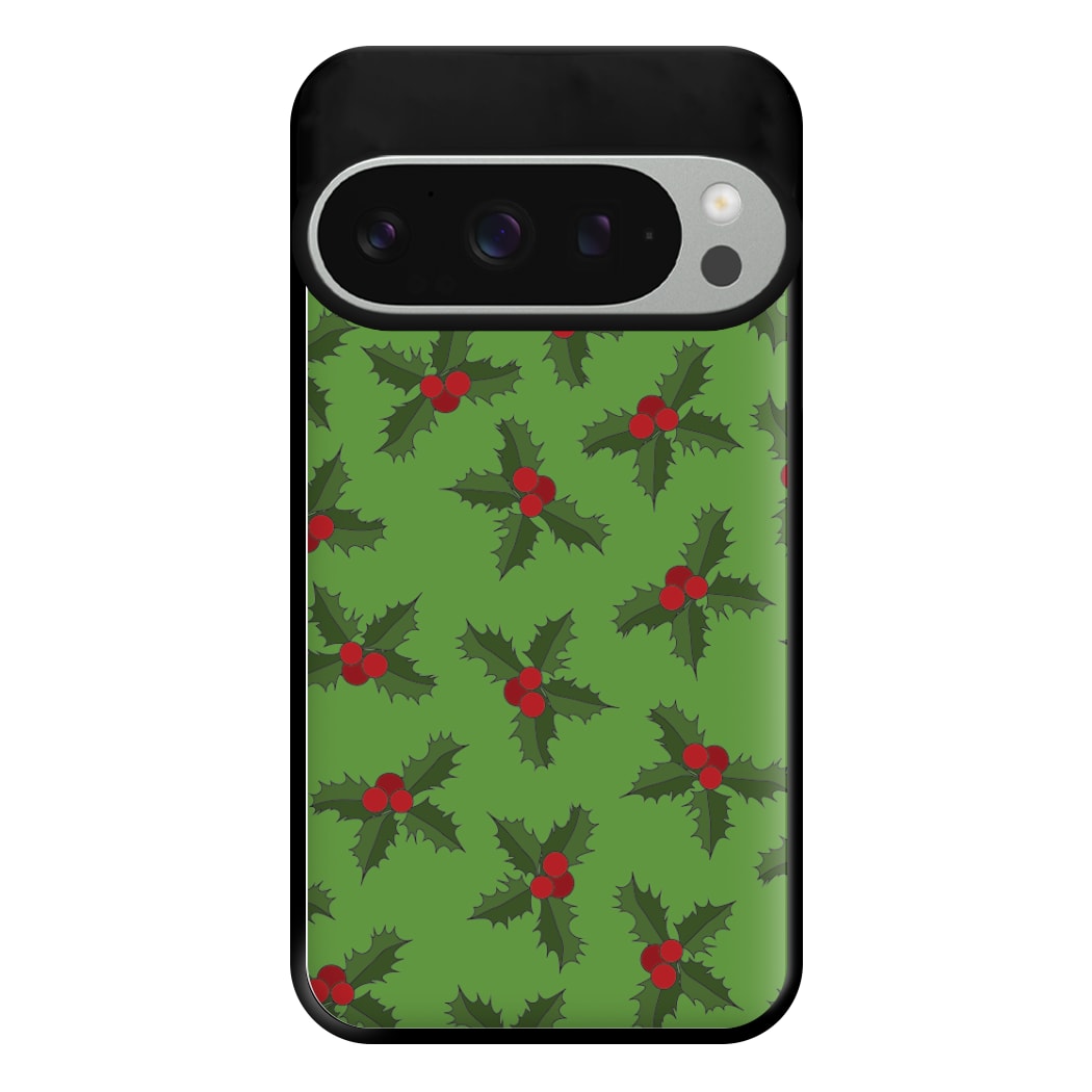 Holly Pattern Phone Case for Google Pixel 9 Pro XL