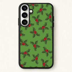 Holly Pattern Phone Case for Galaxy S26