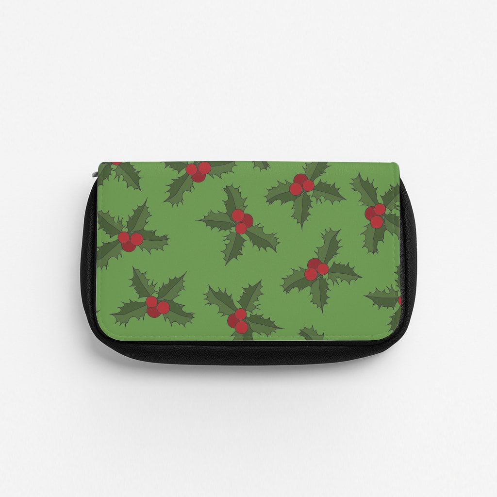 Holly Pattern Pencil Case