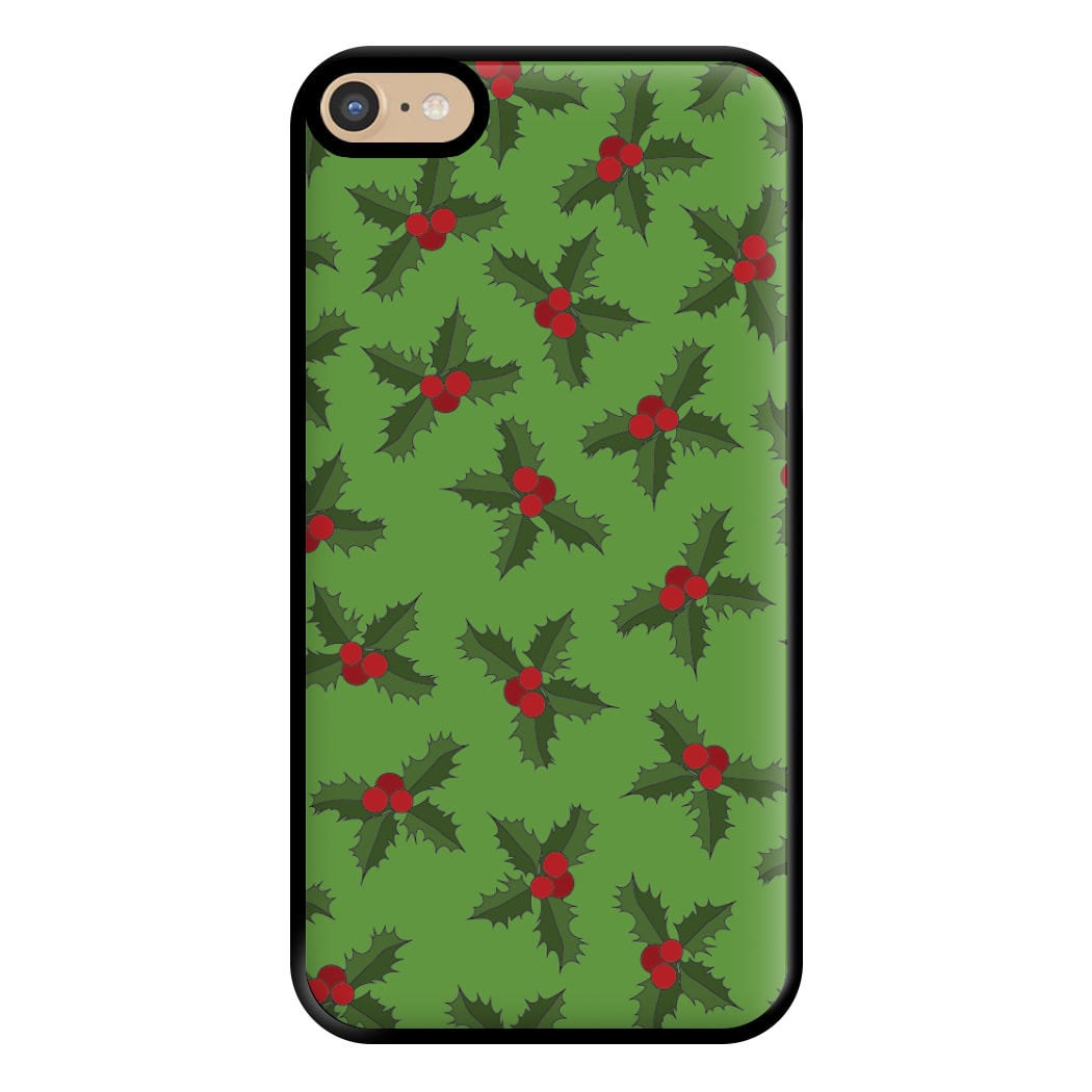 Holly Pattern Phone Case for iPhone 6 Plus / 7 Plus / 8 Plus